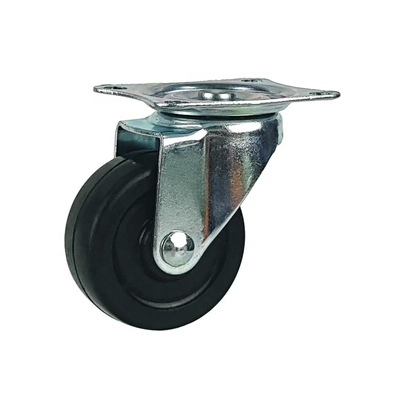 Steel Plate Swivel Casters For Light Loads 19-24mm Grey Wheels Up To 144 Lbs