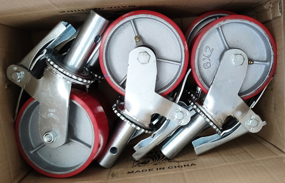 Heavy Duty Scaffolding Casters With Zinc Plated Bracket