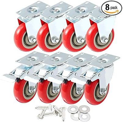 Plate Mounting Type European Casters for and 19-24mm Wheel Width in European Market