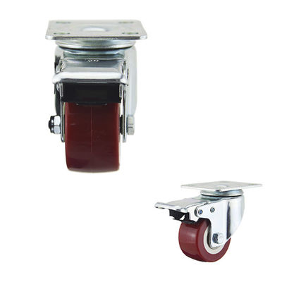 65kg Capacity Plate Total Lock Pu Light Duty Casters