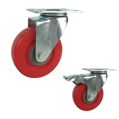 5 Inch 220LBS Capacity Directional Plate PP Core PVC Industrial Casters