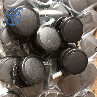 Roda de rodízio de PU preta com capacidade de carga de 450-850kg Roda de núcleo oco forte projetada para carrinhos industriais e comerciais