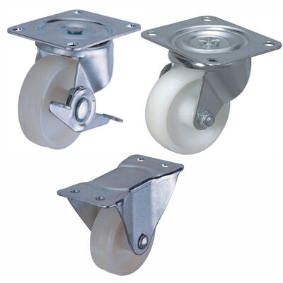 Capacidade de carga de 100 libras Casters de nylon Tipo de caster americano Adequado para caminhões de paletes manuais e aplicações industriais Durável