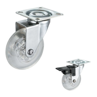 3 polegadas 50kg carregamento de móveis de PU rolhas com cromo revestido bracket