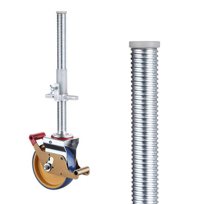 125mm PU rodas de andaime ajustável, 300kg capacidade roda de casca andaime