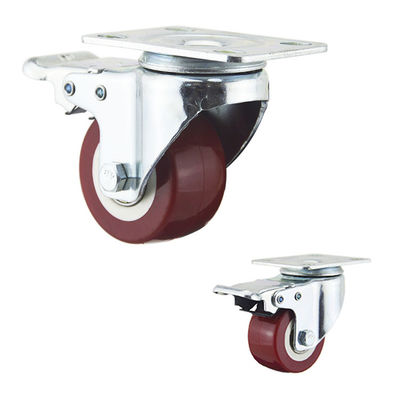 65kg Capacity Plate Total Lock Pu Light Duty Casters