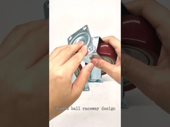 Introdução de rodízio de pvc vermelho de rolamento único de serviço médio-YLcaster